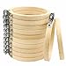 Similane 12 Pieces 3 Inch Embroidery Hoops Bamboo Circle Cross Stitch Hoop Ring for Embroidery and Cross Stitch