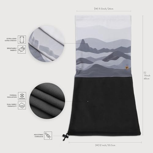 Moss and gear- Polaina de inverno ajustável, máscara de esqui - Máscara facial respirável para ativi