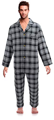 Casual Trends Classical Sleepwear Men’s 100% Cotton Flannel Pajama Set,
