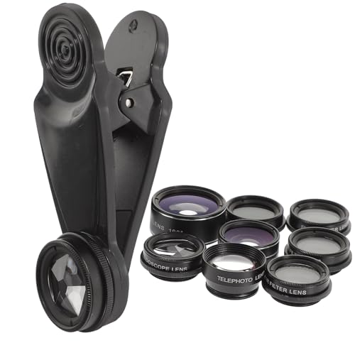 Homoyoyo Lentes para Teléfono Móvil Kit de Lentes Incluye Ojo de Pez Gran Angular y Macro para Cámara de Teléfono Color