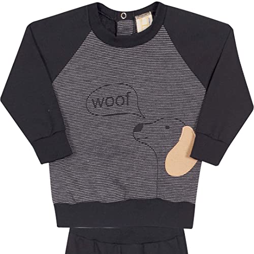 Conjunto Moletom Bebê Menino Calça e Blusa Wo (P [0 a 3 Meses])