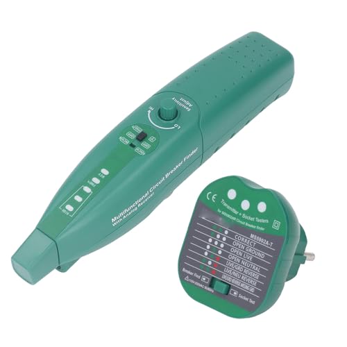 El Buscador Automático de Disyuntores Localiza Fusibles y Disyuntores, Toma Eléctrica, Interruptor de Aire, Probador de Enchufe, Enchufe de la UE 110-250 V para Oficina, Hogar,