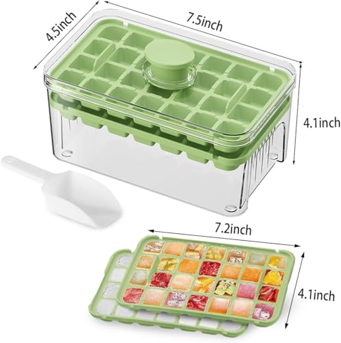 Bandeja para cubos de hielo con tapa y recipiente, pack 2 miniatura 7