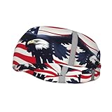 american flag fly eagle 1 elegante fascia antisudore sport e attività all'aperto, regolabile, elastico, traspirante fascia