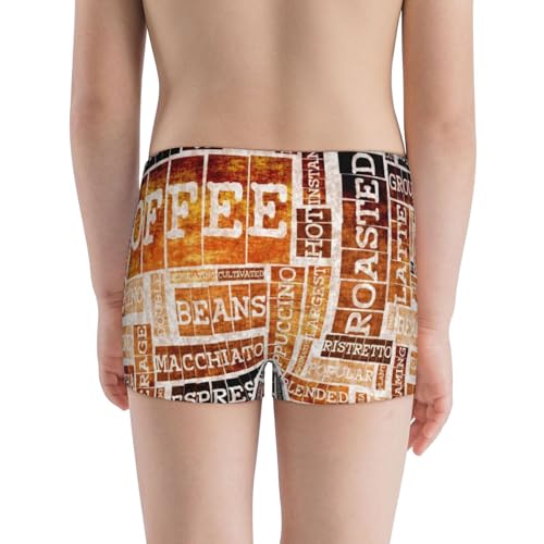 Boys' Cotton Boxer Brief Soft Underwear-Hand Drawn Vintage Coffee3
