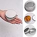 YQ Fizz 3 oz. 12 Pack Metal Tins Cans Bulk Storage Aluminum Jars Round Food Tins Screw Top Refillable Containers 3 Oz Tins Jars(Silver)