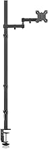 Bracwiser Monitorhalterung 120 cm Stange Einzel voll Verstellbarer Arm passend für einen Bildschirm 10 kg für Monitor Computerbildschirm 13 15 17 19 20 22 23 24 26 27 30 32 Zoll VESA 75/100 (MD71221)