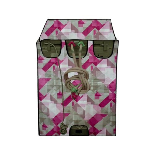 Image of Wings Star Washing Machine Cover Top Load 6 kg, 6.5 kg, 7kg & 7.5 kg - Waterproof & Dust-Proof Fully Automatic Washing Machine Cover (Pink), Polyester