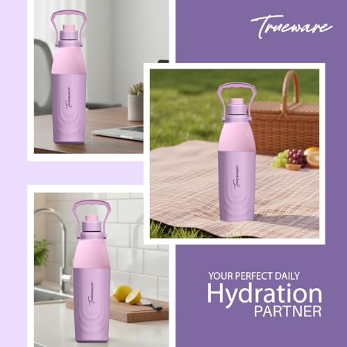 Image of Trueware Aqua Thirst PU Insulated Plastic Water Bottle 1275 ML | BPA Free, Leak-Proof Water bottle Ideal for Office, School, Gym, Sports, Travel and Daily use