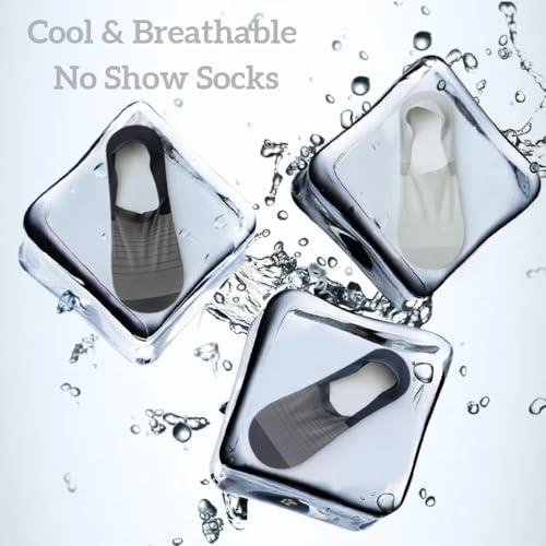 Men's No Show Socks 5 Pairs - Ice Silk Invisible Anti Slip for Loafers & Boat Shoes | Ultra Thin Breathable Liner Low Cut2