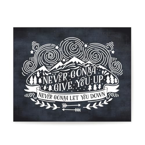 Never Gonna Give You Up - Song Lyrics Wall Art Music Poster