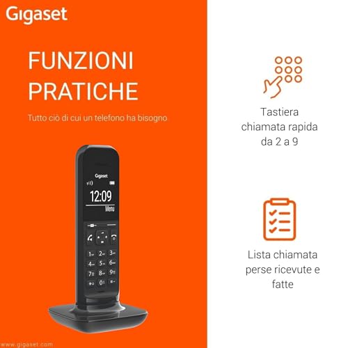 Gigaset Cl390 - Telefono Cordless - Vivavoce - Black - CL390 Black - 6