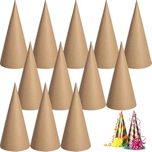 RunNico 12 Stück Pappmaché Bastelkegel