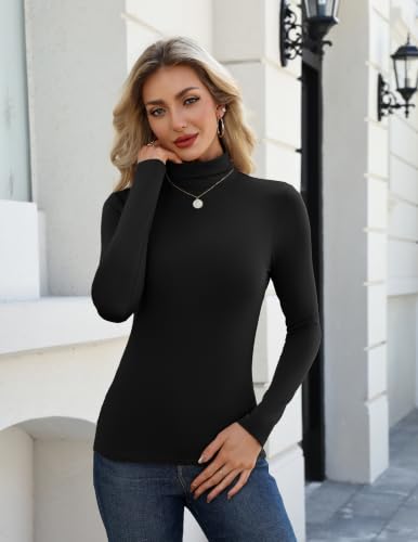 Zeagoo Long Sleeve Shirt Mock Neck Top for Women Lightweight Turtle Layer - image 2