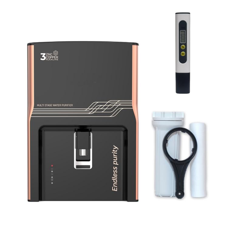 AquaUltra RO+UV+UF Water Purifier | Copper+Zinc+Alkaline Mineral Rich Pure | 9L Storage Tank | 7-Stage Purification for Home, Kitchen & Office | Pure, Safe Drinking Water Filter | BIS Approved