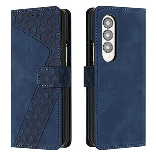 Housse Galaxy Z Fold 3 avec relief 3D géométrique et fentes pour cartes