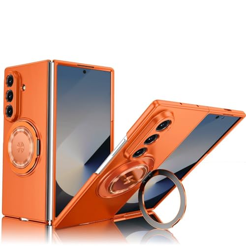 Coque Samsung Z Fold 7 Orange avec Support Magnétique 360