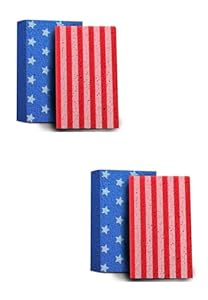 Brick N Bone Spangled2PK USA Reinigungsschwämme - 4er Pack