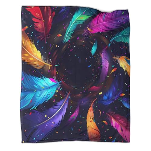 Jeté de canapé microfibre coloré lit couverture voyage compact - 3