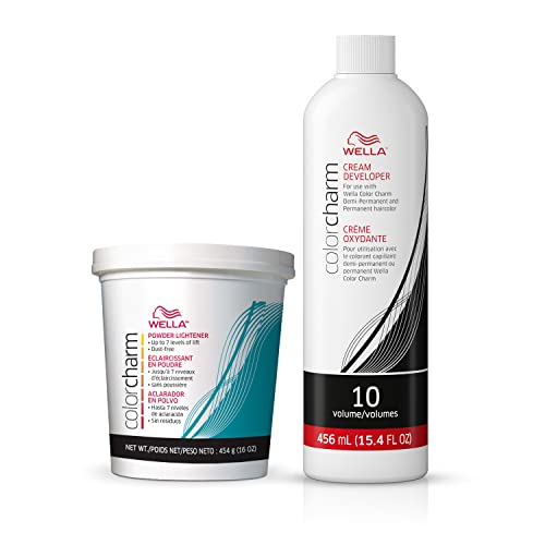 WELLA colorcharm Cream Developer 10 Vol + Powder Hair Lightener