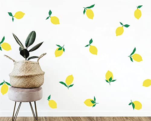 Image of Fruit of Lemon Wall Decor Stickers for Kids Room Baby Nursery Room Decals Removable Murals BK023 (Lemon Yellow)