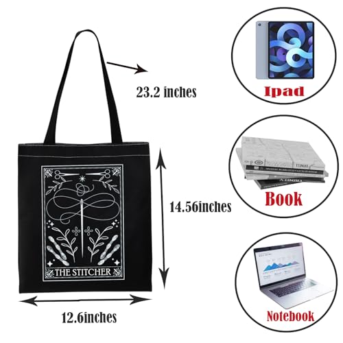 Bolso Tote con punto de cruz divertido PWHAOO miniatura 3