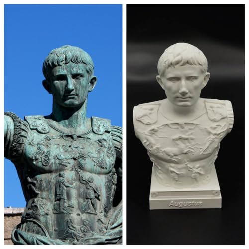 Busto Estatua Emperador Romano Augusto 4 pulg Hx2.5 Wx2 D miniatura 6