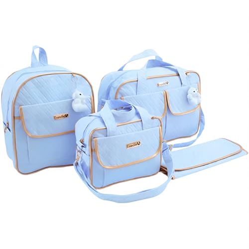Kit Bolsa Maternidade com Mochila Menino/Menina (Azul Bebê)