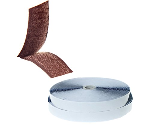 TUKA TKB5008 - Cinta autoadhesiva de 25 m x 20 cm, 25 m de largo, 20 mm de ancho, cinta autoadhesiva en la parte posterior, color marrón