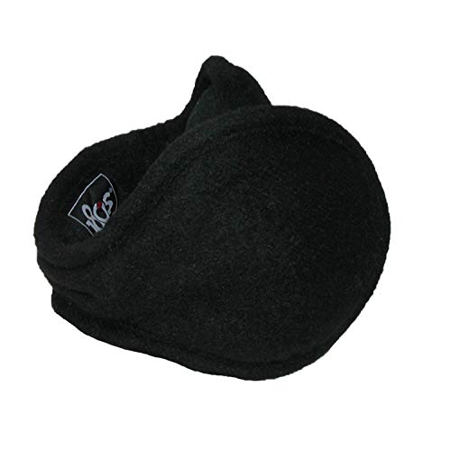 180s Chesterfield Wool Wrap Around Earmuffs, Black