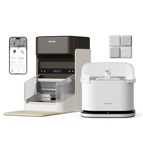 PETLIBRO Upgraded RFID Automatic Cat Feeder + Smart App Monitoring Cat Water Fountain + 6 Packs Pet Food Desiccant Bags - image 2