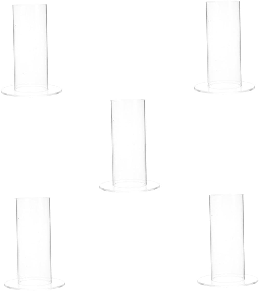 5pcs Scrunchie Holder Hair Tie Organizer Stand for Hair Accessories Jewelry and Bracelets Compact Display Tower for Easy Access and Visibility High Φcm Base