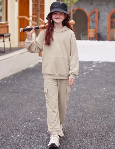 Image of Arshiner 2 Pieces Girls Outfits Fall Sweatsuits Sweatshirts and Sweatpants