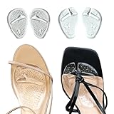 Ball of Foot Cushions High Heel Pain Relief | Metatarsal Pads Women | Heel Inserts for Women | Comfort One Size Fits All Shoe Inserts for Women (2 Pairs Mix Pack Clear)