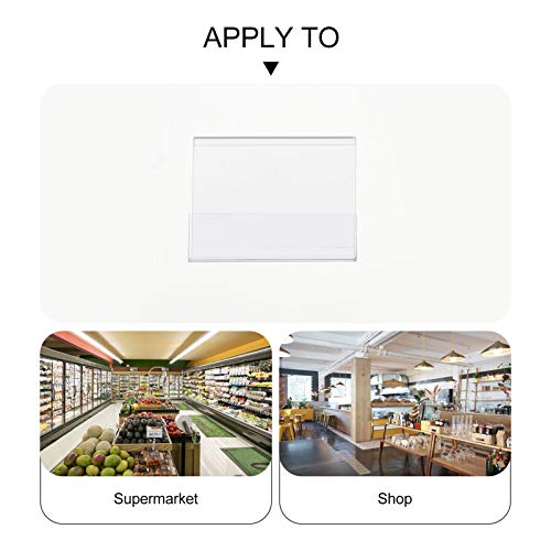 ULTECHNOVO 10 Unidades de Plástico Transparente Com Etiqueta de Mercadoria E Sinal de Exibição Supor
