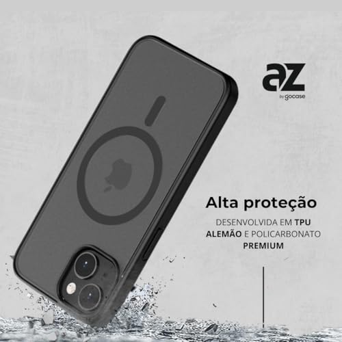 AZ Matte Capa Anti Impacto Compatível com iPhone 15 Magsafe - Preto