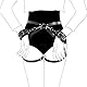 Qoosea SM Bondageset Fessel Set,BDSM Fesseln Handschellen Sex Spielzeug für Paare mit Handschellen und Oberschenkelbundgurten SM Cortex Set Punk Lede für Rave Outfit & Cosplay