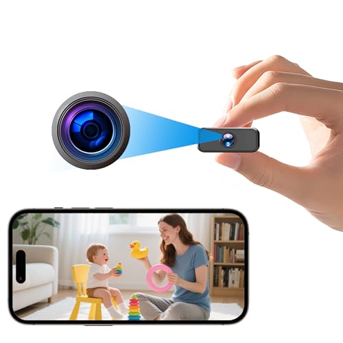 IVVHVVI Only 0.6 inch Hidden Camera 2026 Upgraded 4K Spy Camera Mini Camera with Real-Time Recording AI Motion Detection Support Cloud & TF Storage Night Vision Indoor Cameras for Home Security