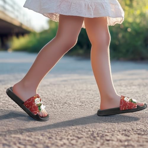 Image of Unisex Slides for Girls Boys Comfortable Slippers Slides Non-slip Shower Shoes House Fashion Thick for Indoor & Outdoor Gifts