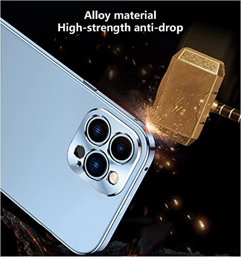 Funda iPhone 13 Pro Max metálica con imán integrado y parachoques rígido oro 2