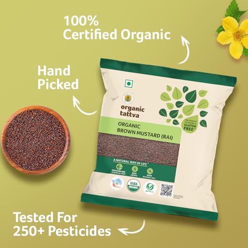 Image of Organic Tattva Spices - Brown Mustard, 200g(100g x Pack of 2)