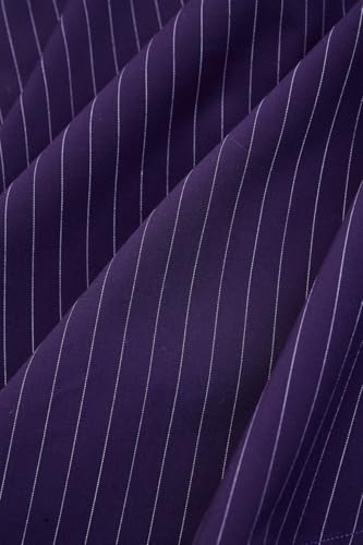 Image of SNITCH Luxe Men Formal Shirt | Slim Fit Full Sleeve Spread Collar Pinstripe Design | Breathable Viscose Blend & Stretch Fabric for Office Wear & Business Meetings