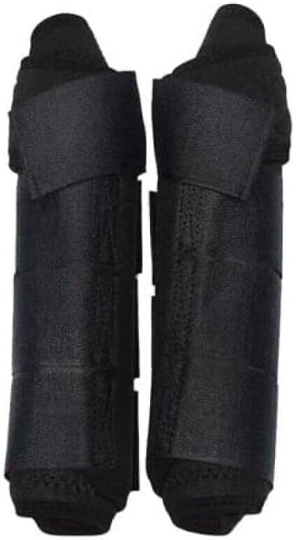 Horse Sports Medicine Boots Horse Sport Boots Horse Leg Wraps One Pair (Black)