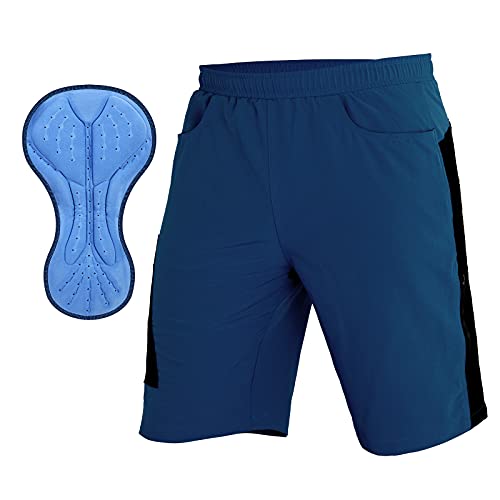 TOMSHOO Pantaloncini da Ciclismo da Uomo con Traspiranti 3D Gel, Asciugatura Rapida Pantaloncini MTB, Pantaloni MTB Enduro