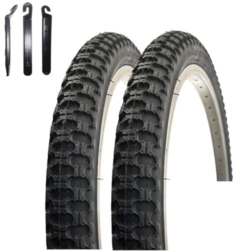 2 x VEE Rubber V024 18' Fahrradreifen Schwarz 47-355 (18 x 1.75) inkl....