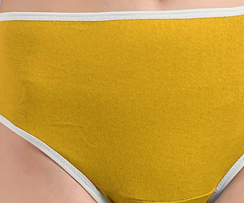 Image of KOTTY Yellow Cotton Lycra Printed Low Rise Women Panty
