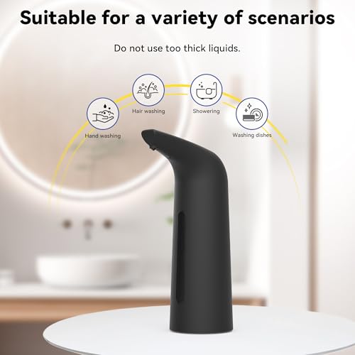 Image of Automatic Soap Dispenser, 13oz /400ml for Bathroom & Kitchen No Touch | Plastic Material Soap Holder,4-Level Adjustable Touchless Hand Soap Dispenser ,Battery Operated Electric Dispenser