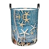 Wäschekorb Muschel Auf Blauem Holz Laundry Basket Wäsche Wäschebehälter Wasserdicht...