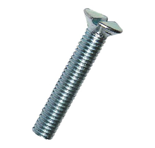 Dresselhaus 0/4313/001/6,0/50/ /53 Tornillos avellanados con Ranura y Tuerca, galvanizado, M 6 x 50, 25 Unidades