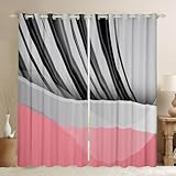 Photo Gallery homewish tende oscuranti a righe a onde, 117 x 183 cm, 2 pannelli, motivo geometrico astratto, contemporanee, grigio rosa, tende per finestre per camera da letto, arte moderna semplice e minimalista Photo Gallery homewish tende oscuranti a righe a onde, 117 x 183 cm, 2 pannelli, motivo geometrico astratto, contemporanee, grigio rosa, tende per finestre per camera da letto, arte moderna semplice e minimalista